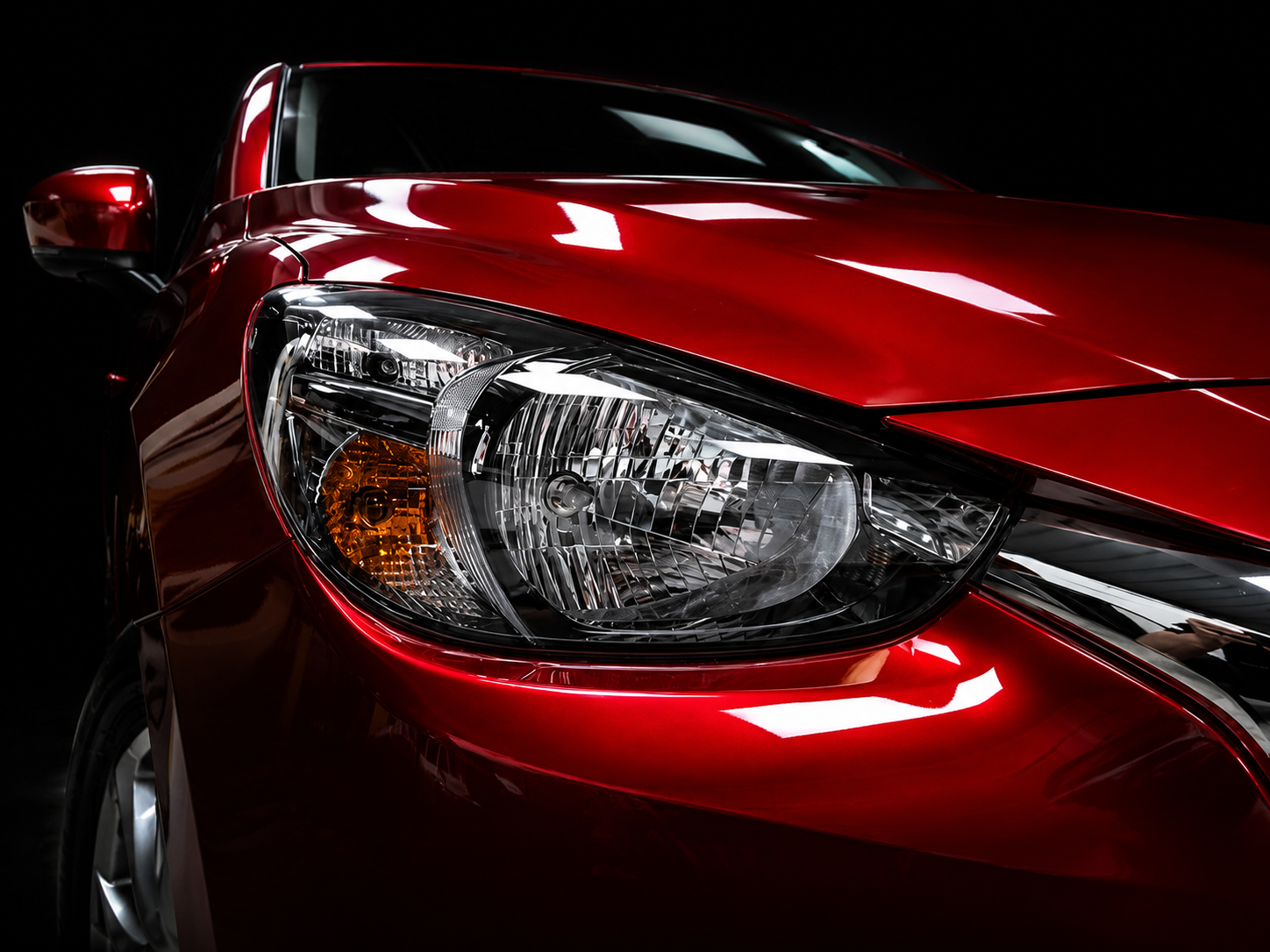 Detalle de acabado automotriz premium
